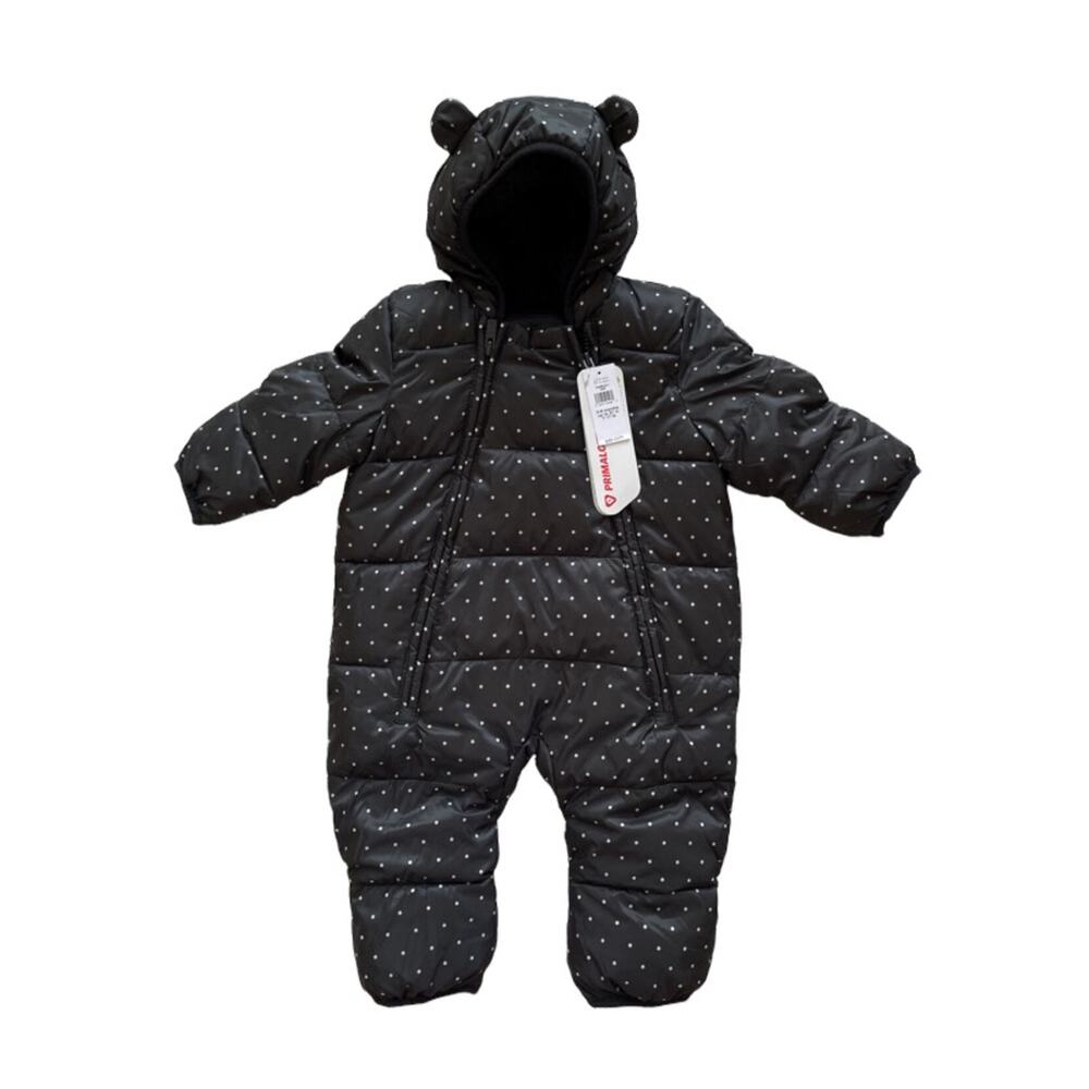 NWT Gap Black Polka Dot Puffer Bunting Size 0-6m